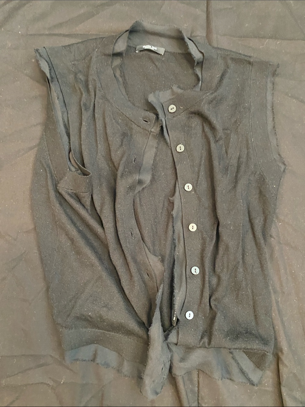 Massimo Dutti Black Knit Vest
